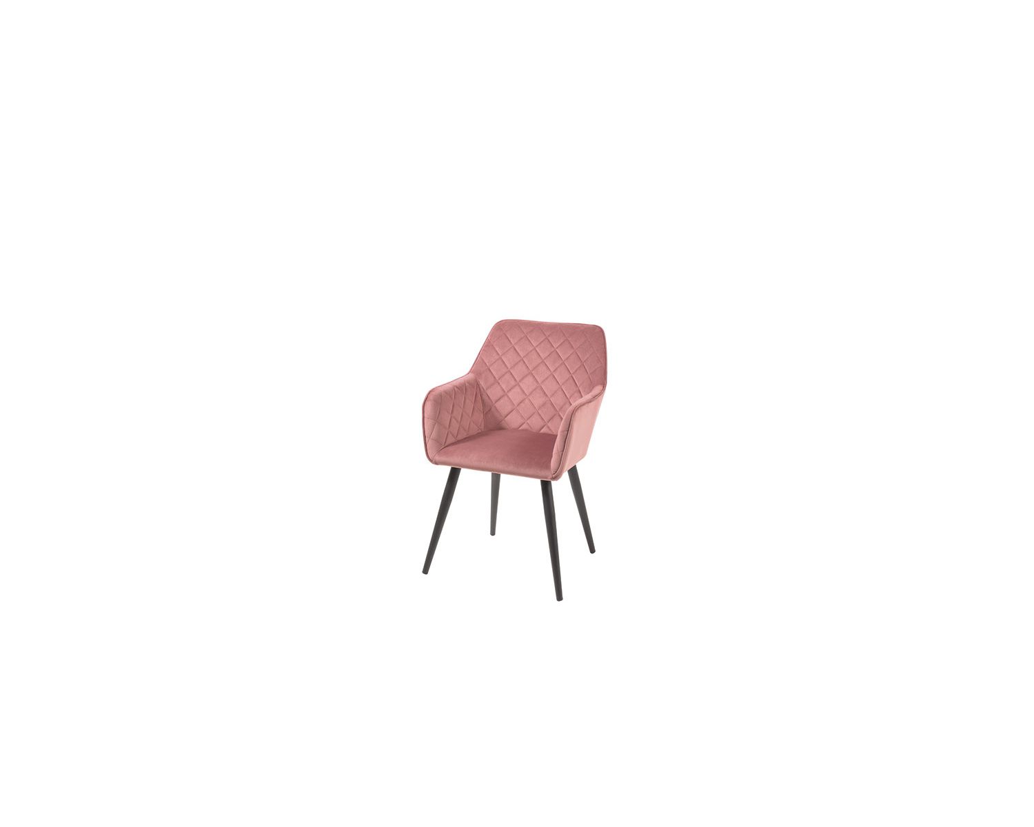 Sedia da pranzo "Sando" con braccioli rosa