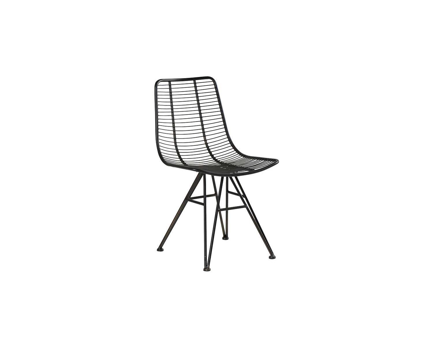 Sedia vintage di design urbano in metallo nero "Fairley