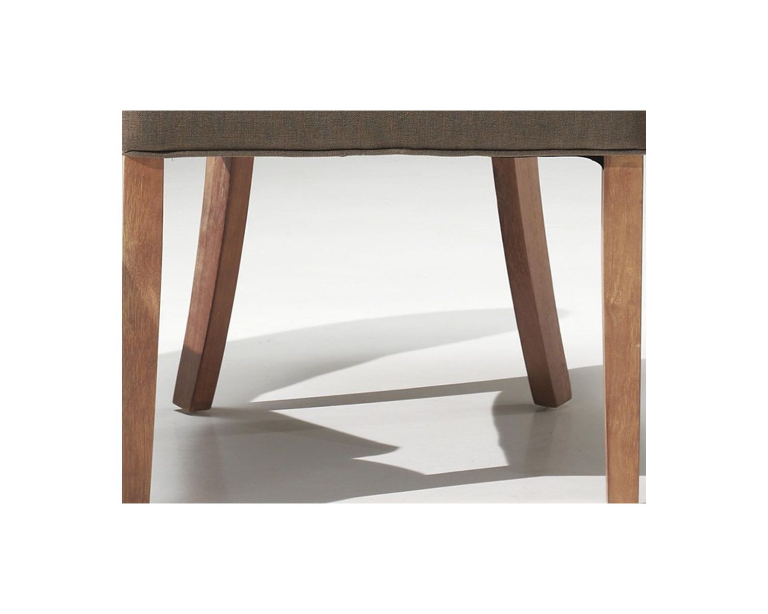 Set di 2 sedie "Charme" grigie con schienale imbottito in tessuto e legno