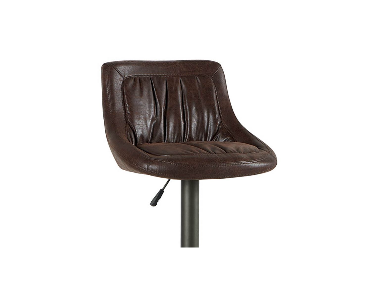 Set di 2 sgabelli industriali regolabili, tessuto marrone, gambe in metallo Casita