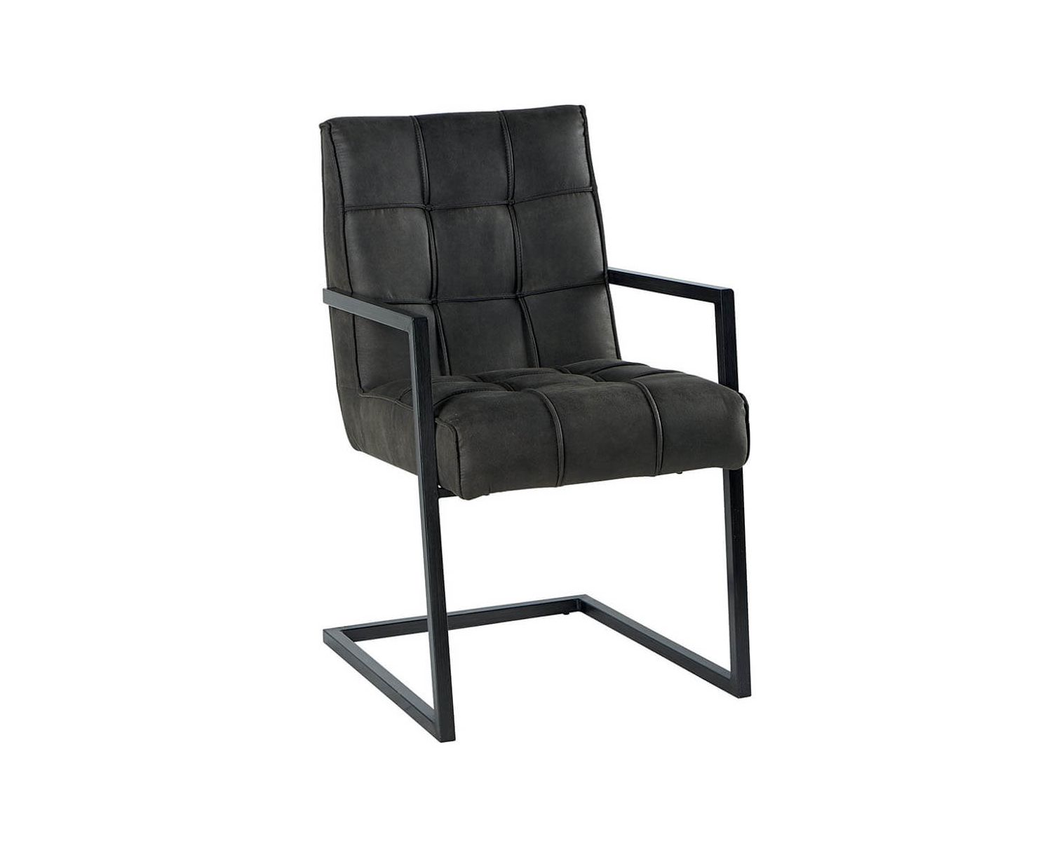 Set di 2 sedie di design ultra-confortevoli "Chaise Casita" in tessuto grigio