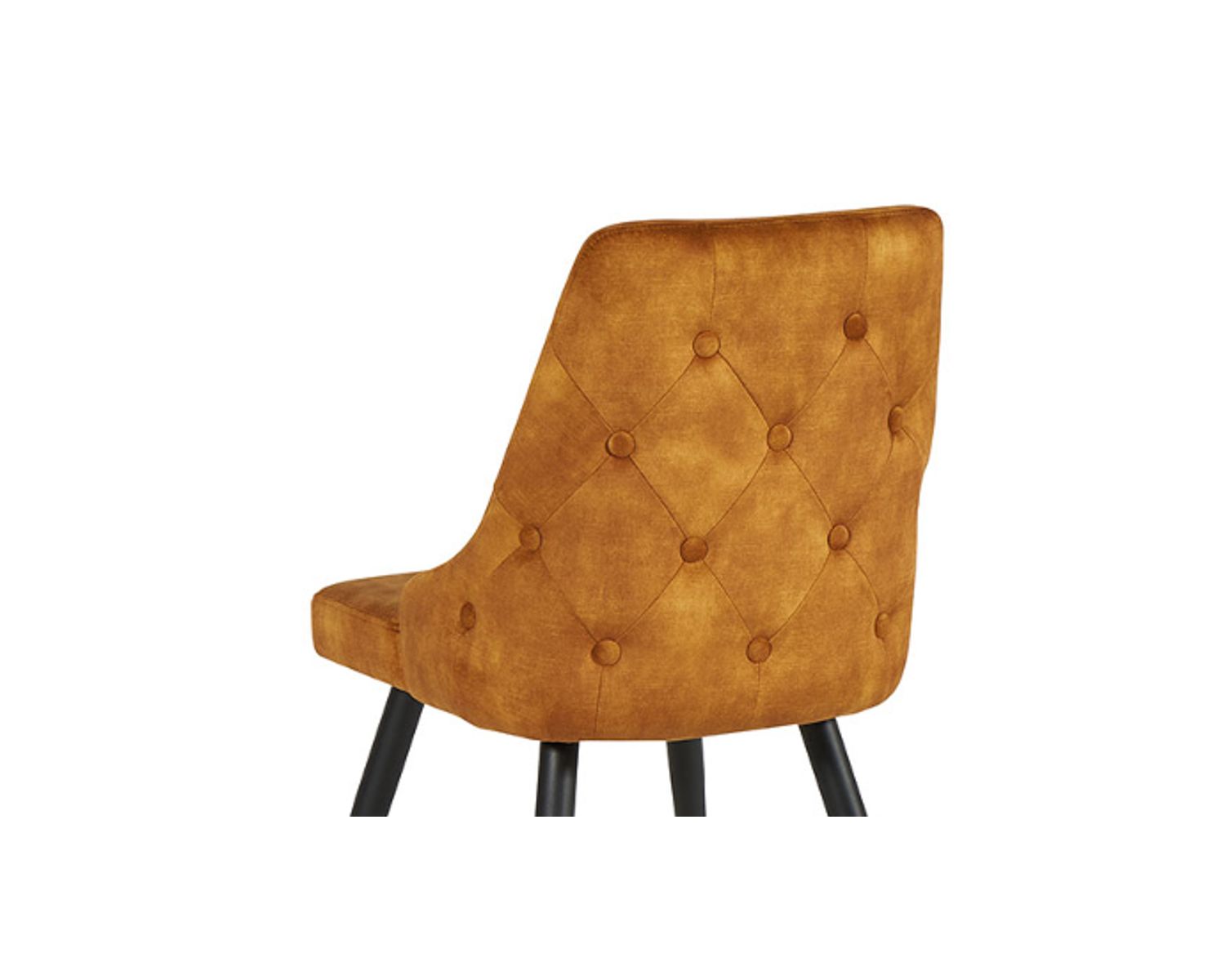 Set di 2 sedie in stile scandinavo "Casta" in tessuto Havana con schienale imbottito