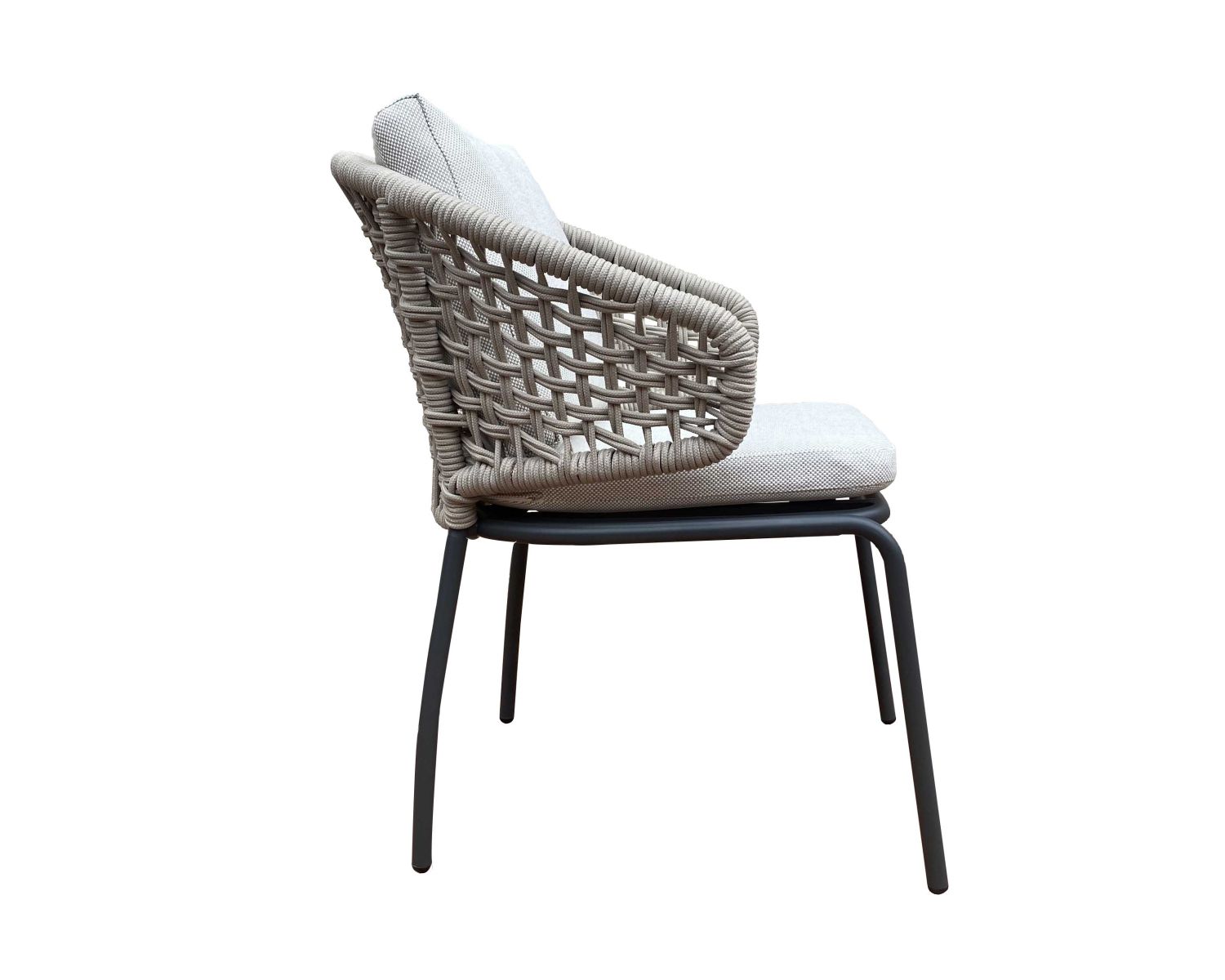 Set di 2 sedie da giardino ultra-confortevoli "Tours" grigio e antracite