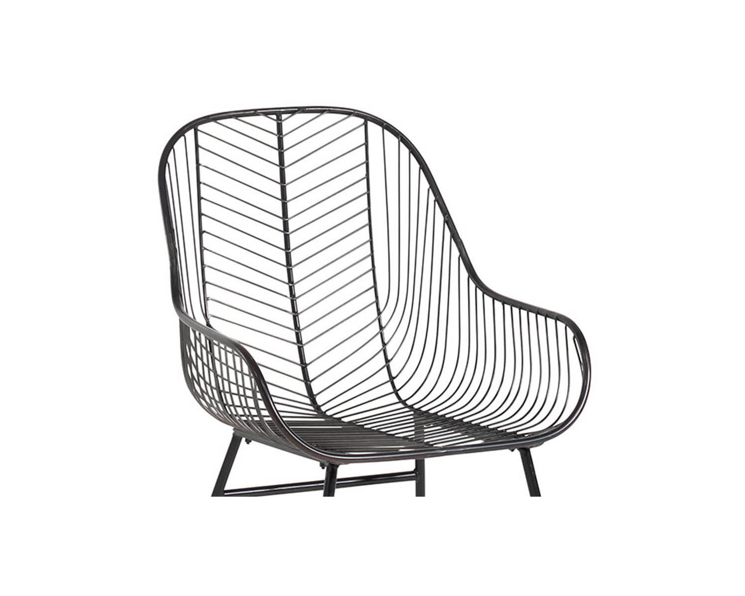 Poltrona "Chaise Casita" di ultra design in metallo nero