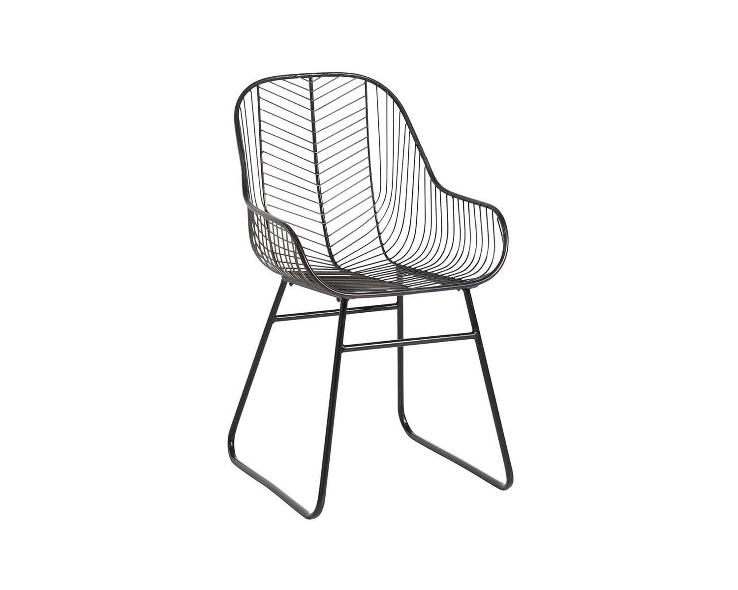 Poltrona "Chaise Casita" di ultra design in metallo nero