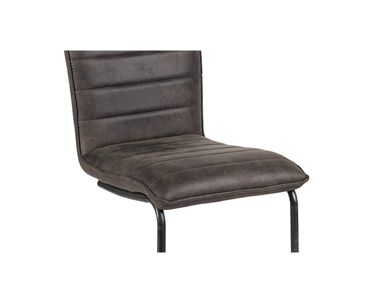 Set di 2 sedie da pranzo Casita vintage grigie e nere