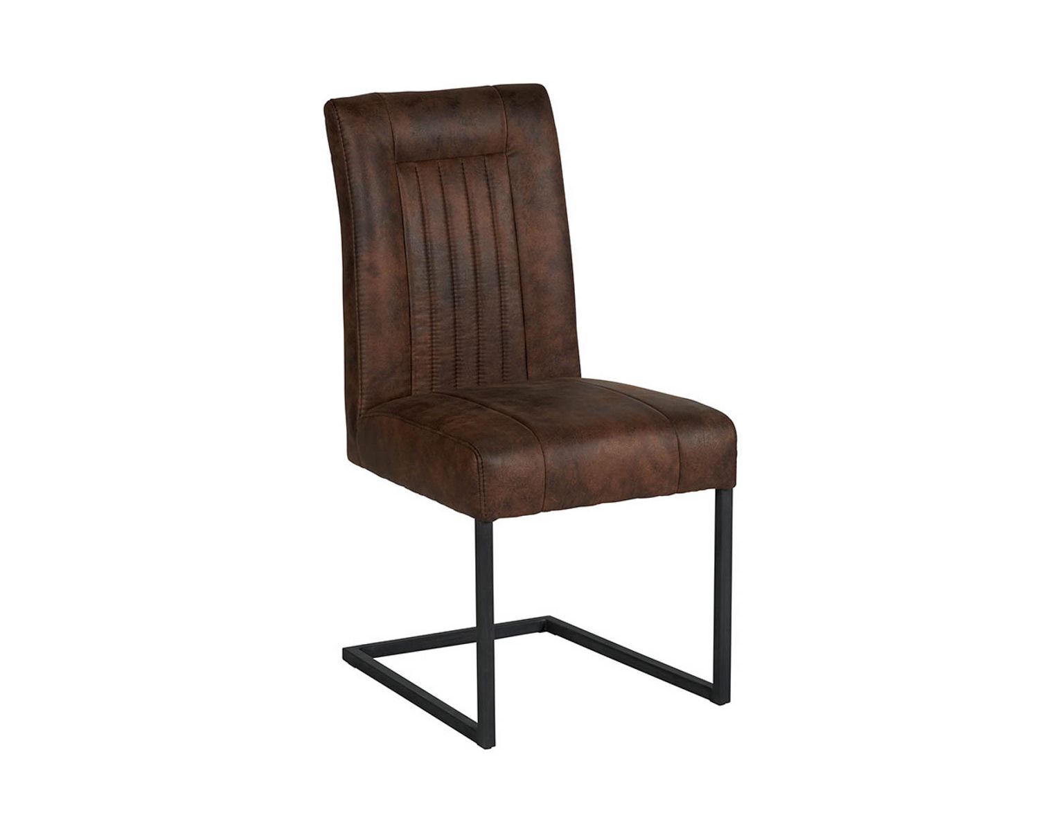 Set di 2 sedie da pranzo in stile loft Casita marroni e nere