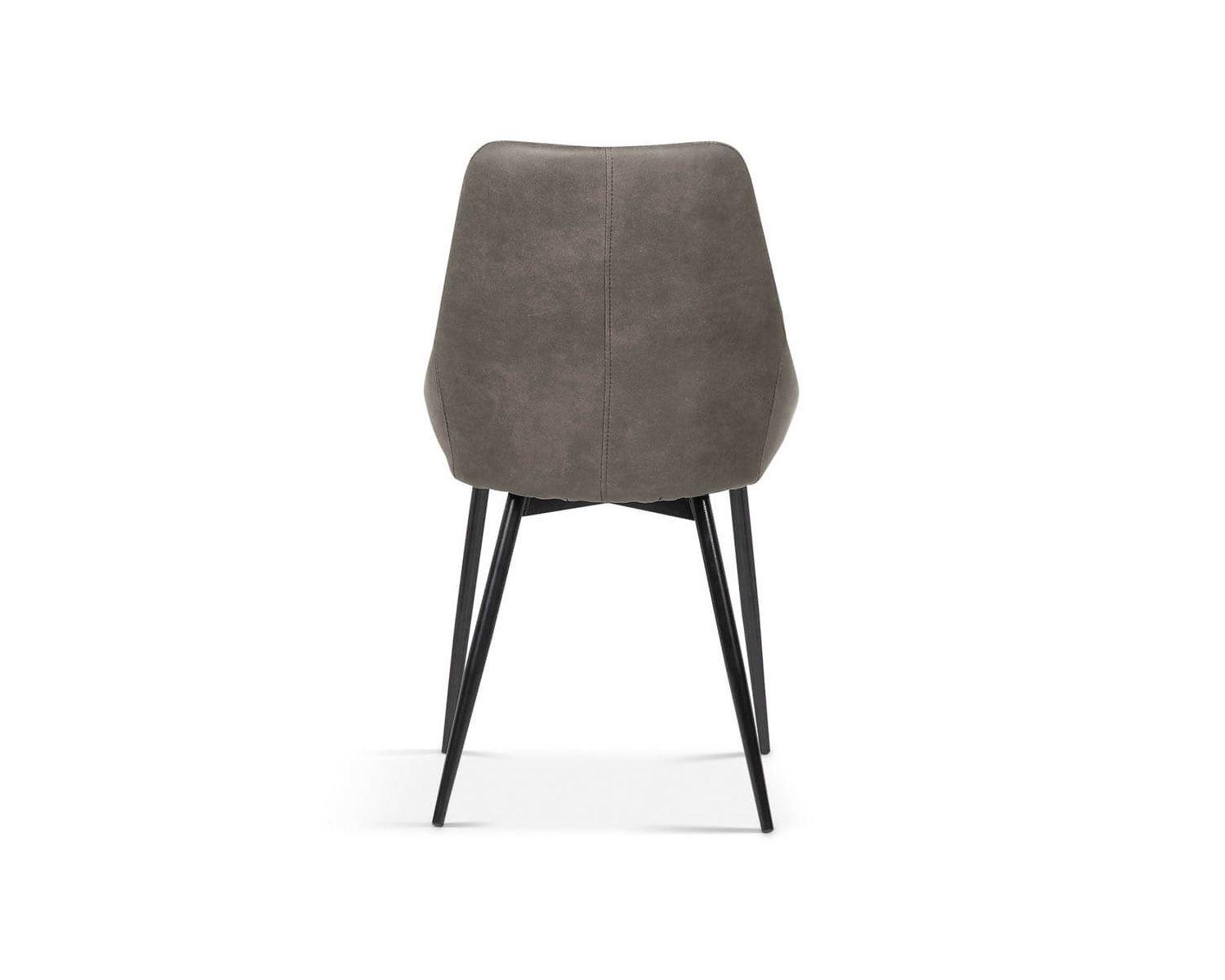 Set di 2 sedie contemporanee "Malo" in tessuto microfibra grigio