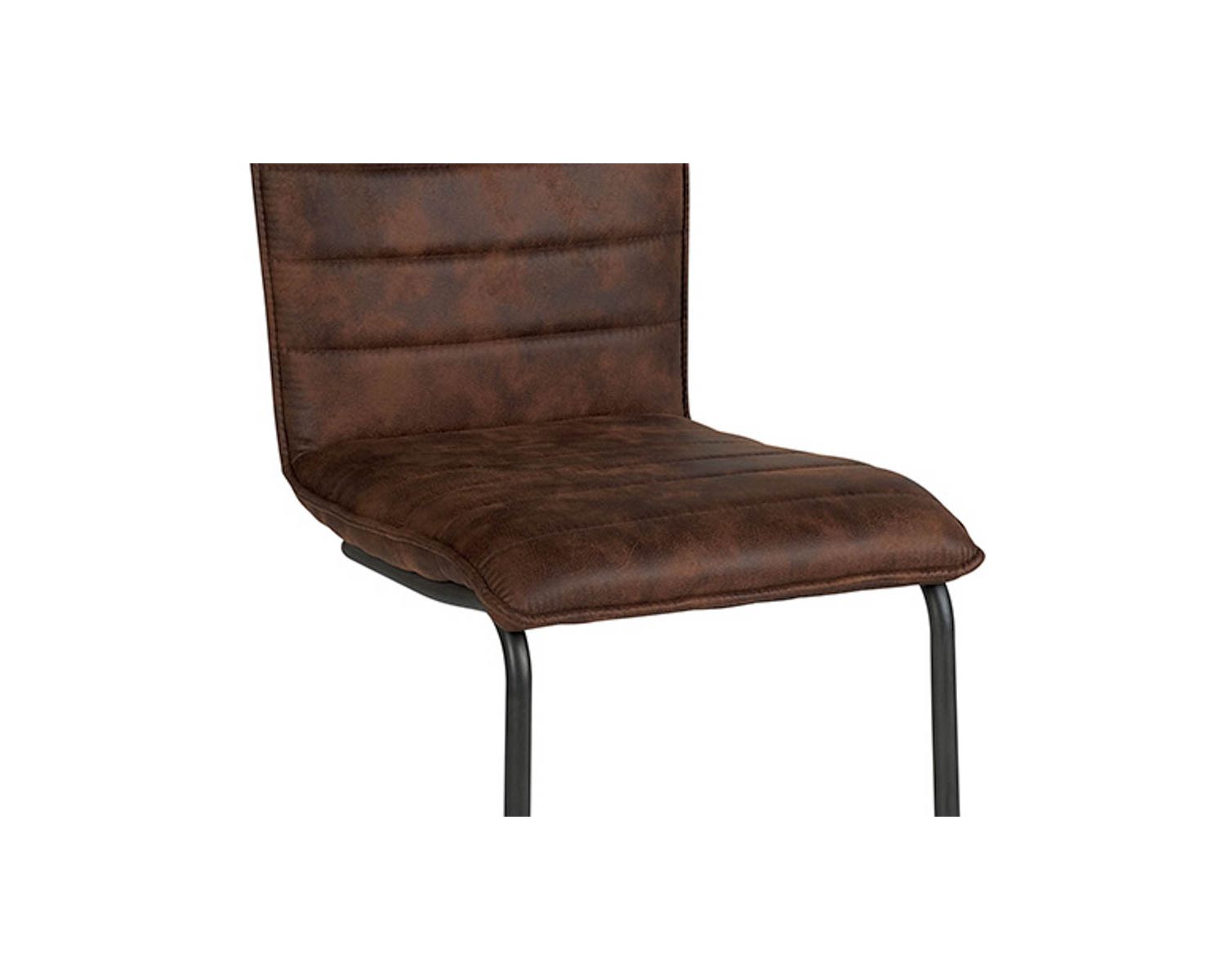 Set di 2 sedie in tessuto Havana e metallo nero in stile industriale Casita