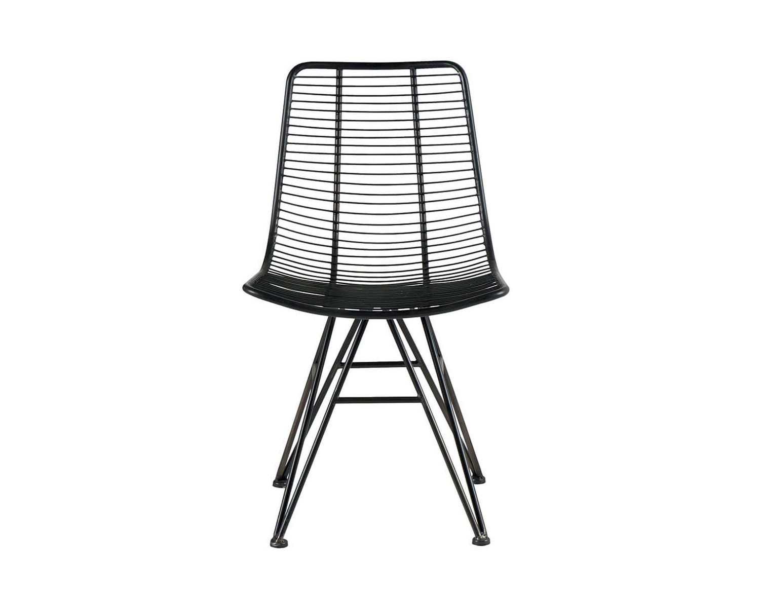Sedia vintage di design urbano in metallo nero "Fairley