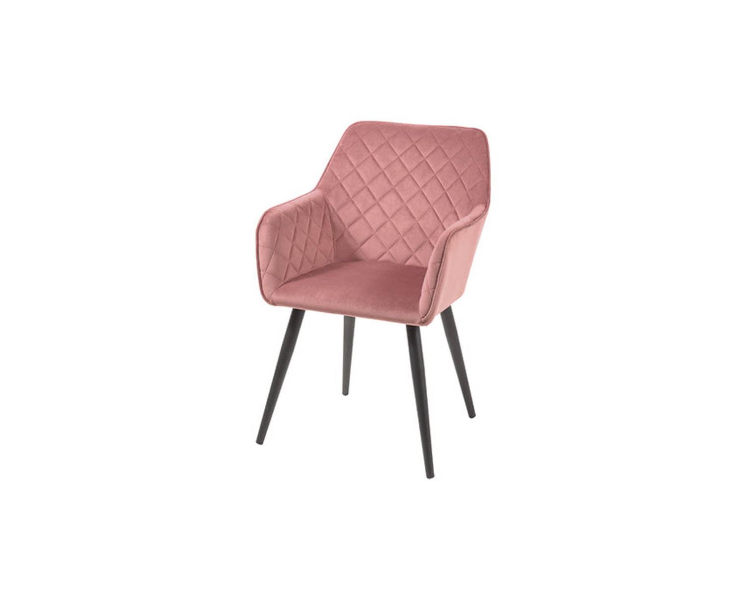 Sedia da pranzo "Sando" con braccioli rosa e neri