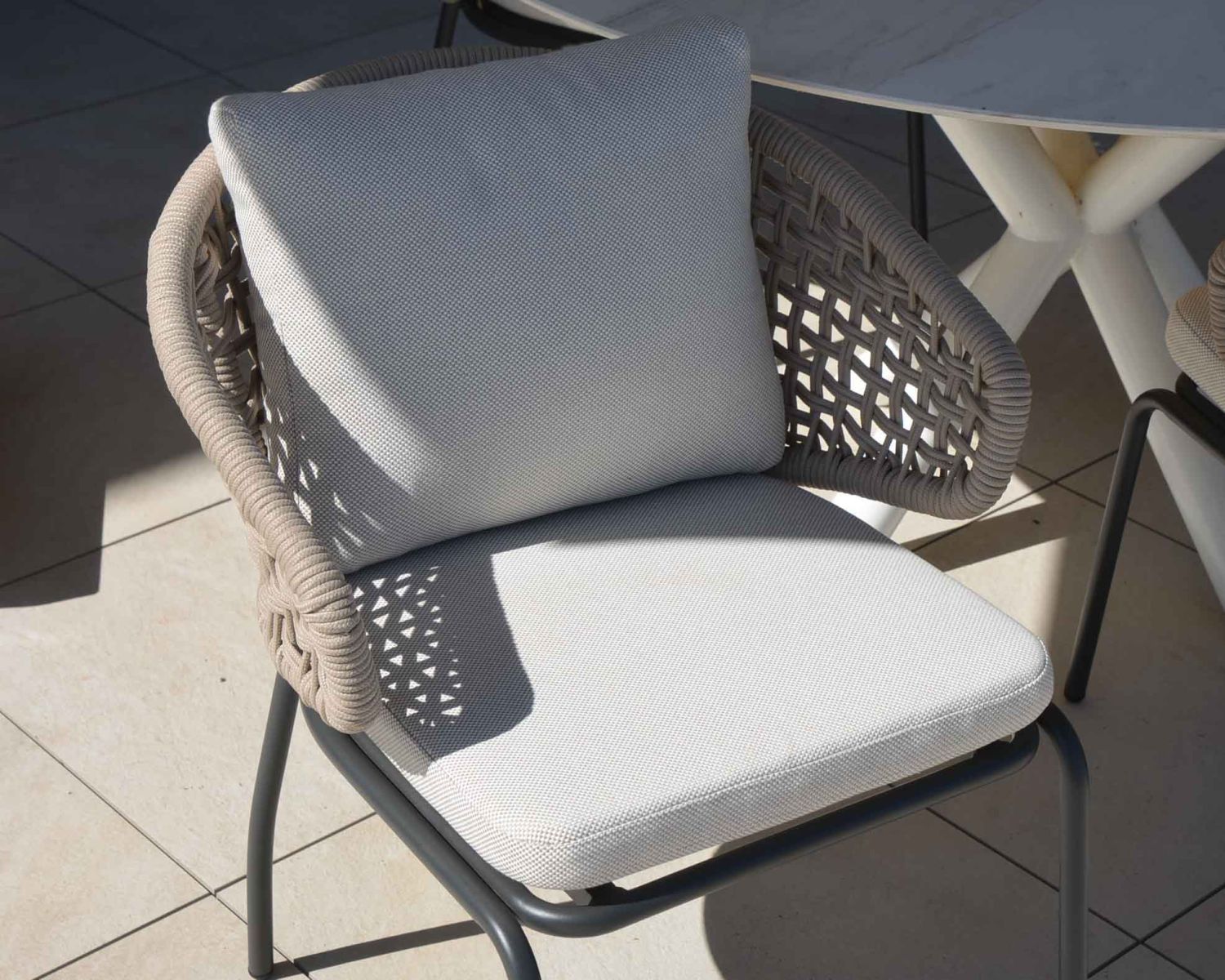 Set di 2 sedie da giardino ultra-confortevoli "Tours" grigio e antracite