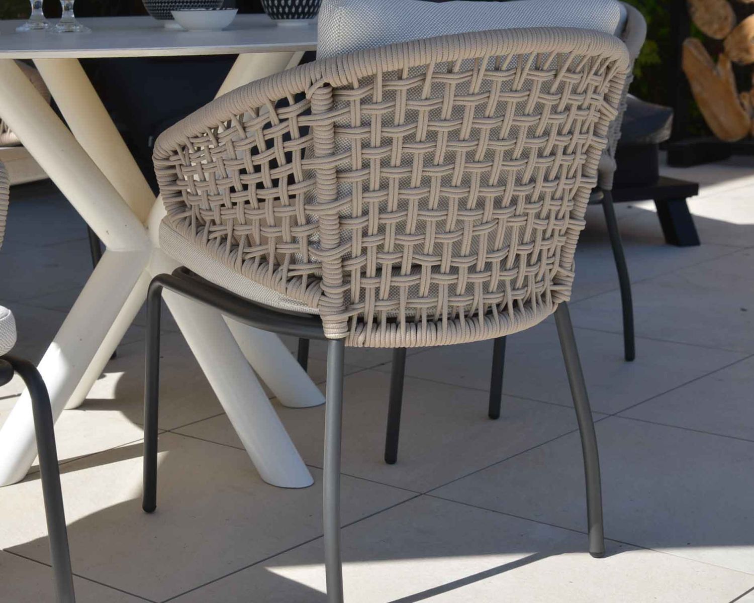 Set di 2 sedie da giardino ultra-confortevoli "Tours" grigio e antracite