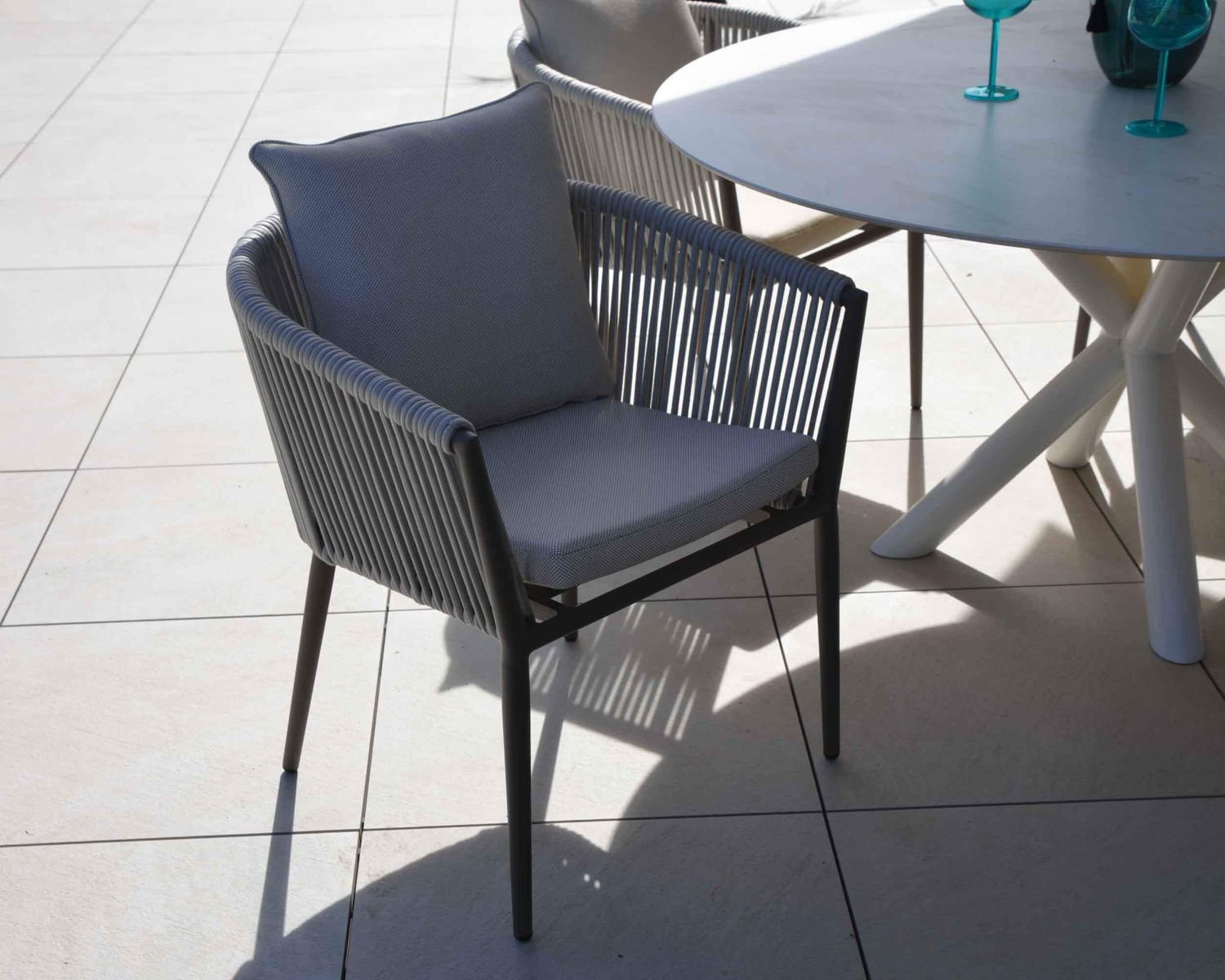 Set di 2 sedie da giardino contemporanee "Cheverny" ultra-confortevoli