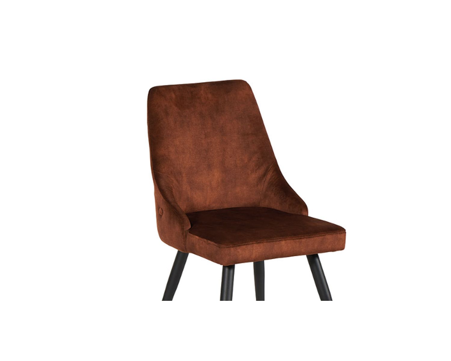 Set di 2 sedie in stile scandinavo "Casta" in tessuto Havana con schienale imbottito