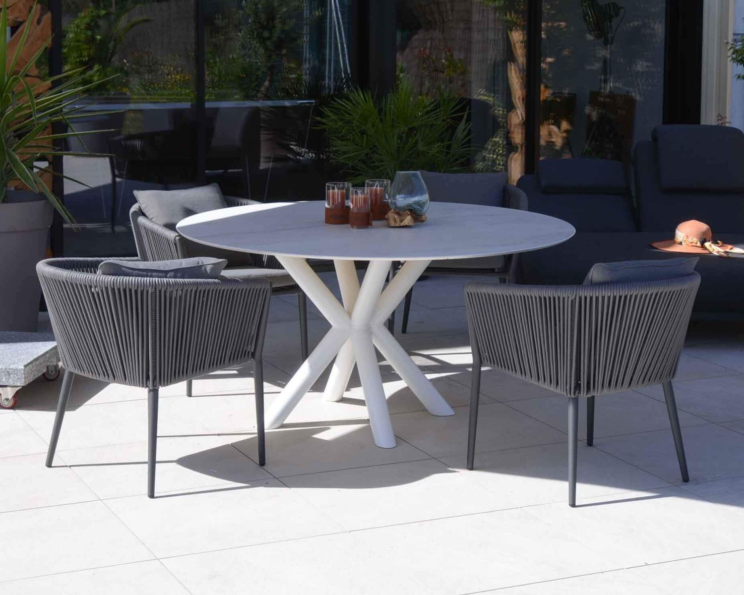 Set di 2 sedie da giardino contemporanee "Cheverny" ultra-confortevoli