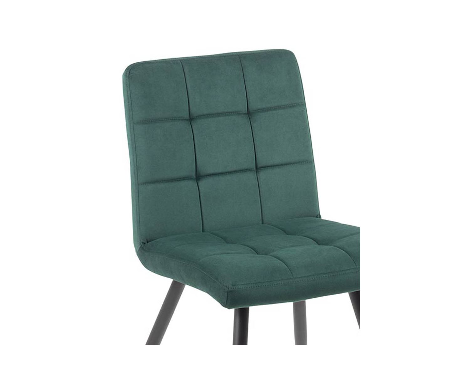 Set di 4 sedie scandinave "Sando" Casita in metallo verde e tessuto nero