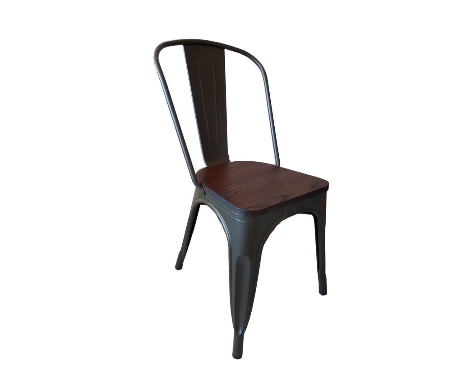 Set di 4 sedie da bistrot industriali "Industry" in metallo e legno
