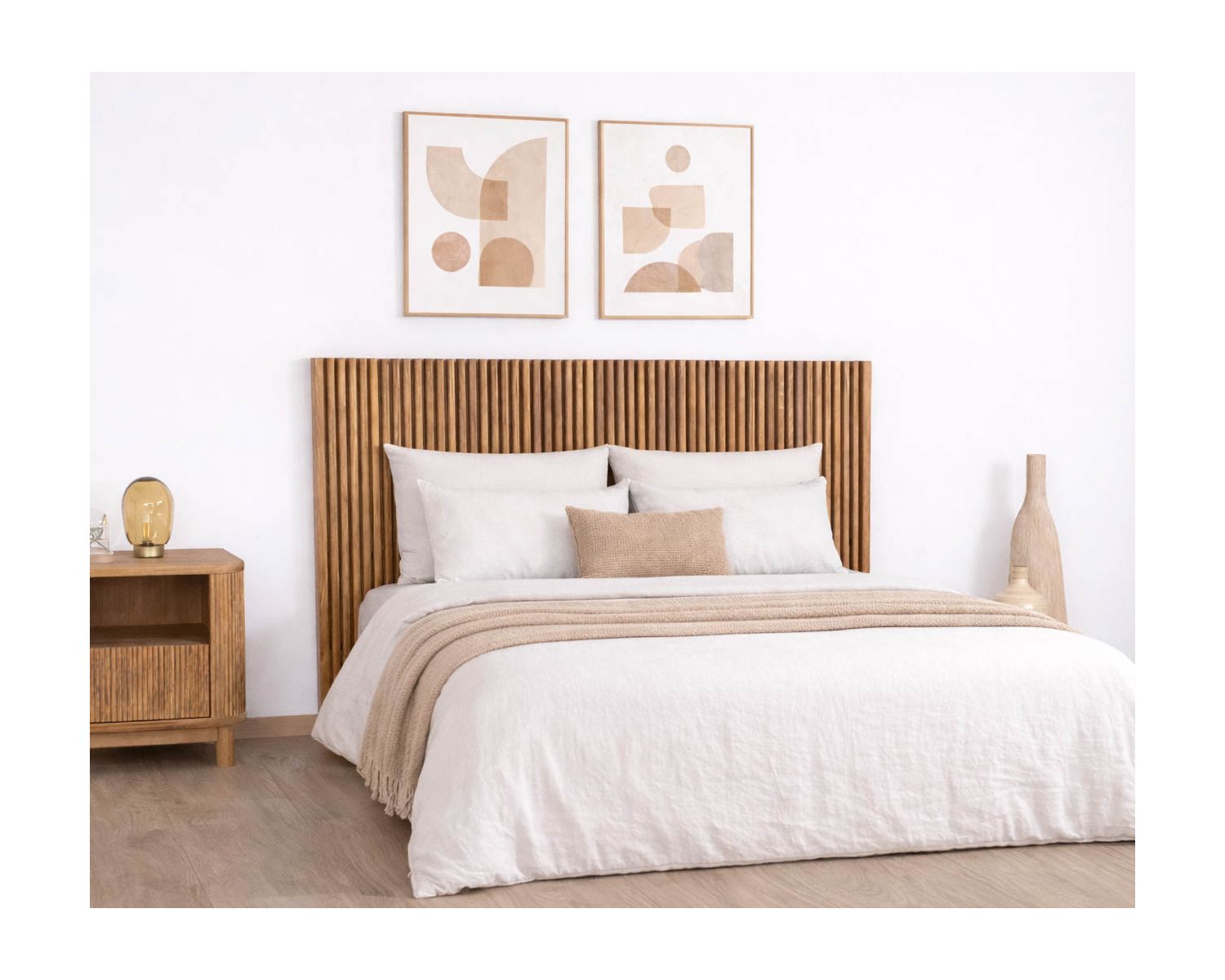 Testiera in rovere oliato stile Newtro "Winton" 160 cm