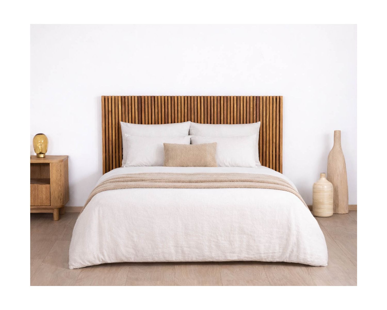 Testiera in rovere oliato stile Newtro "Winton" 160 cm