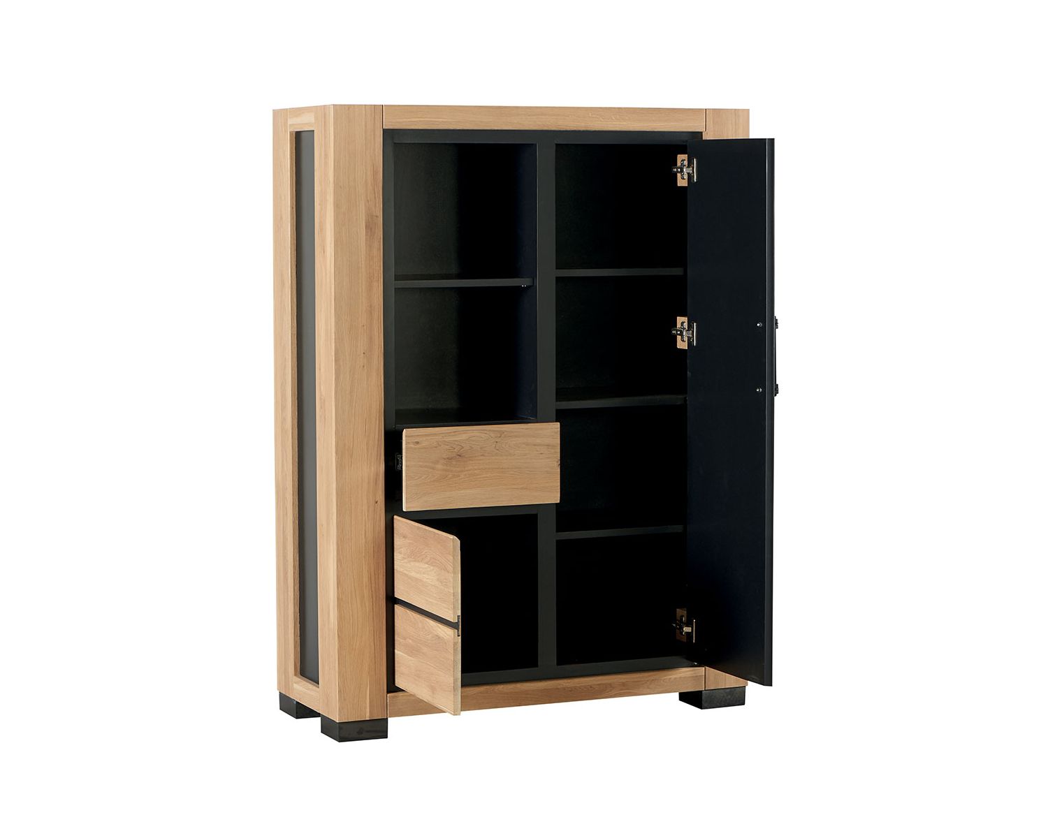 Mobile contemporaneo in argento "Cleveland" in rovere, largo 114 cm