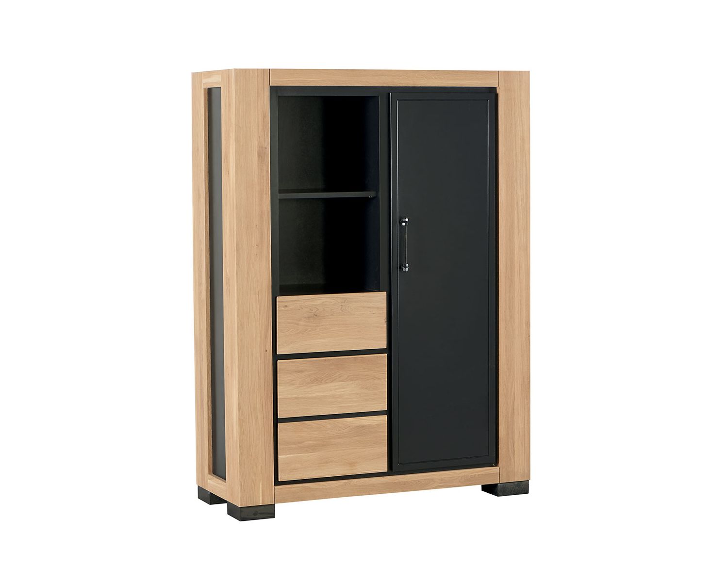 Mobile contemporaneo in argento "Cleveland" in rovere, largo 114 cm