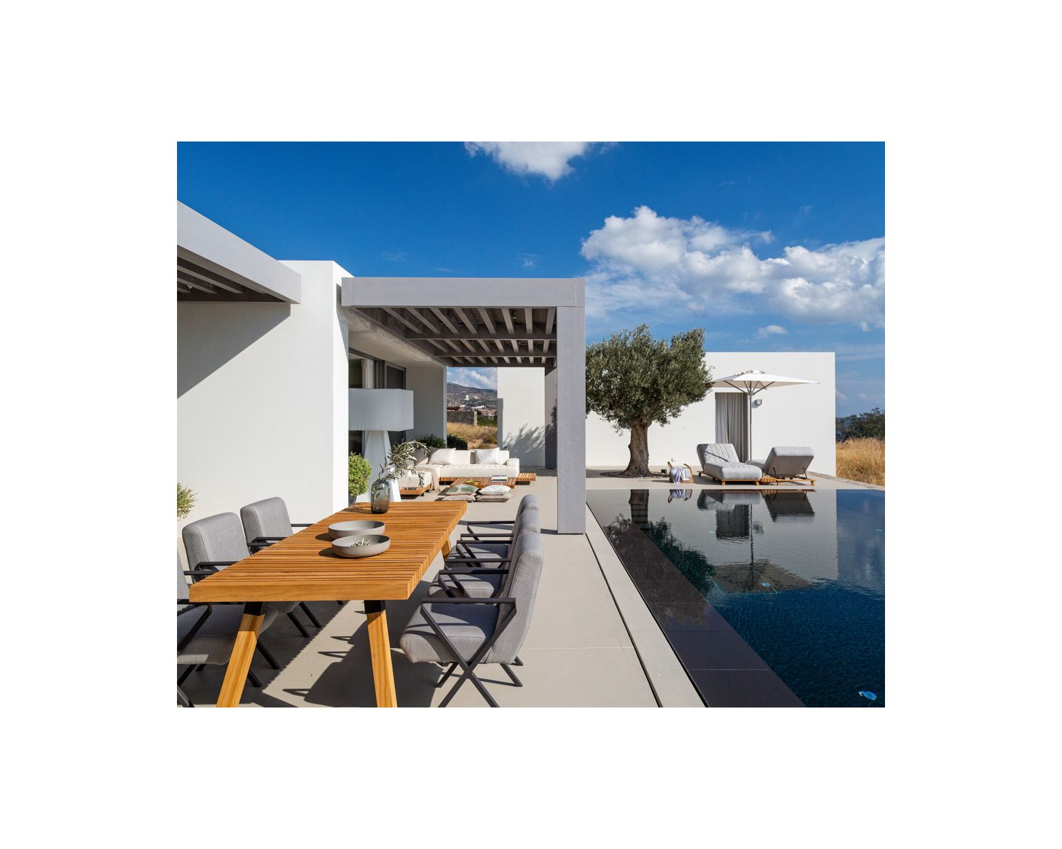 Tavolo da pranzo per esterni in teak massiccio "Lombok" 200 cm