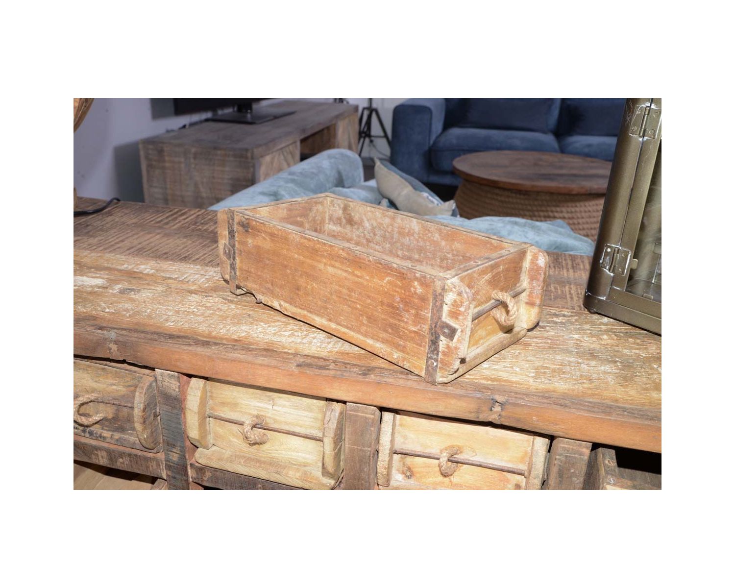 Cassettiera in legno riciclato 150 cm Collezione "Nepalaise