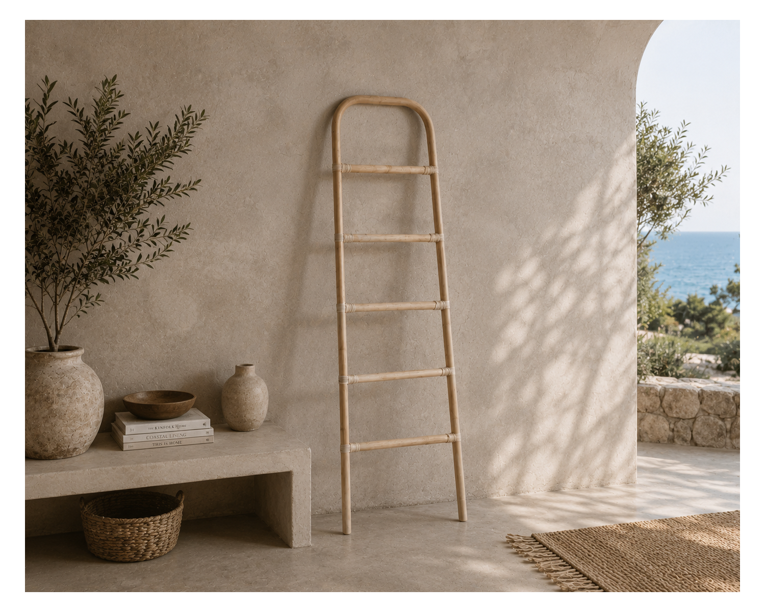 Scala in rattan naturale "Solira"