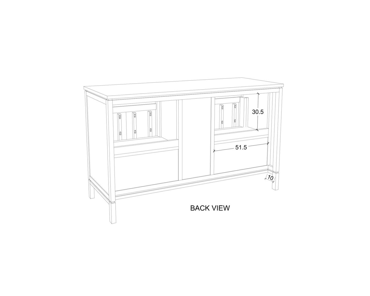 Mobiletto in teak "Tulu" 140 cm