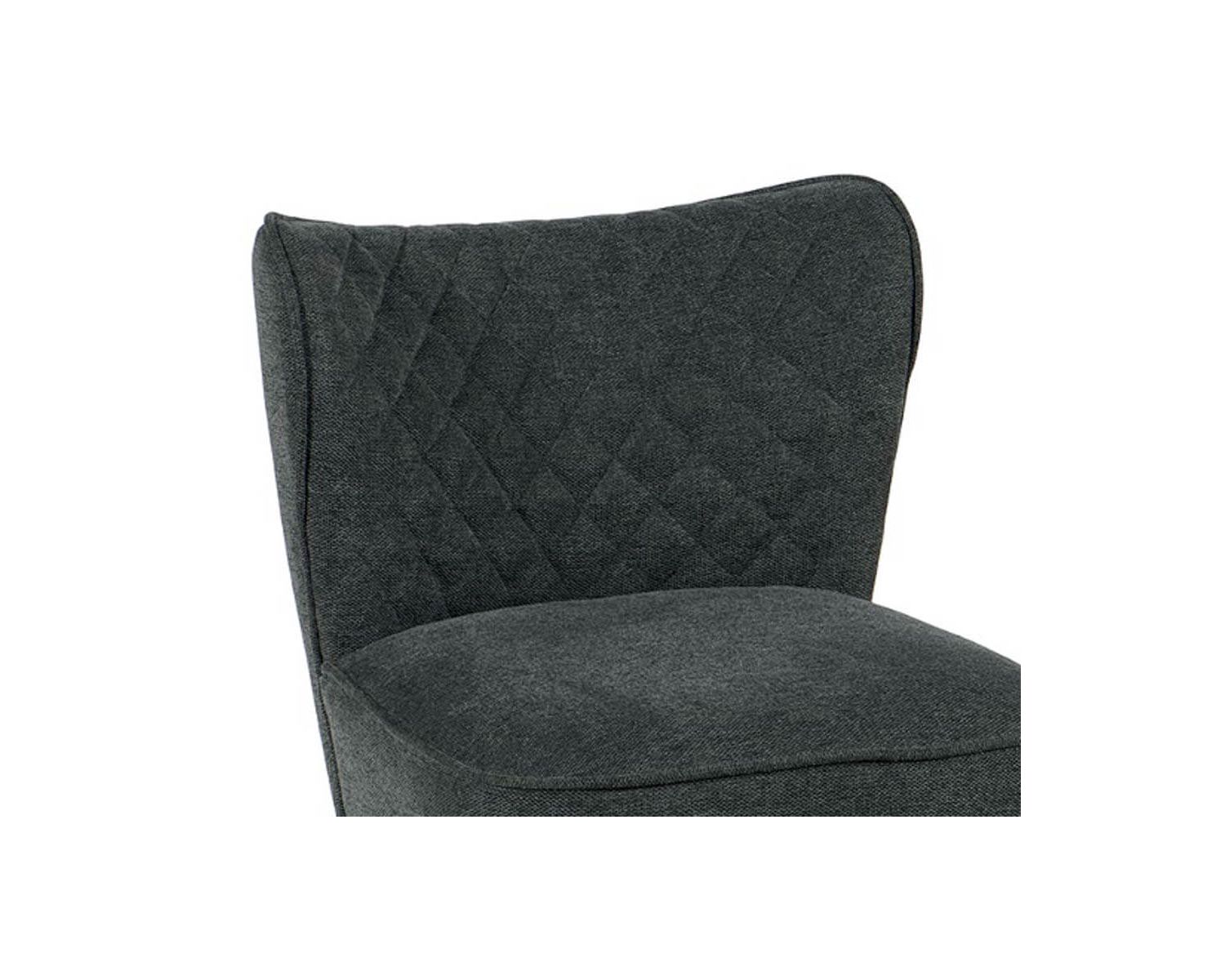 Set di 2 poltrone in tessuto vintage grigio con gambe a compasso "Deka