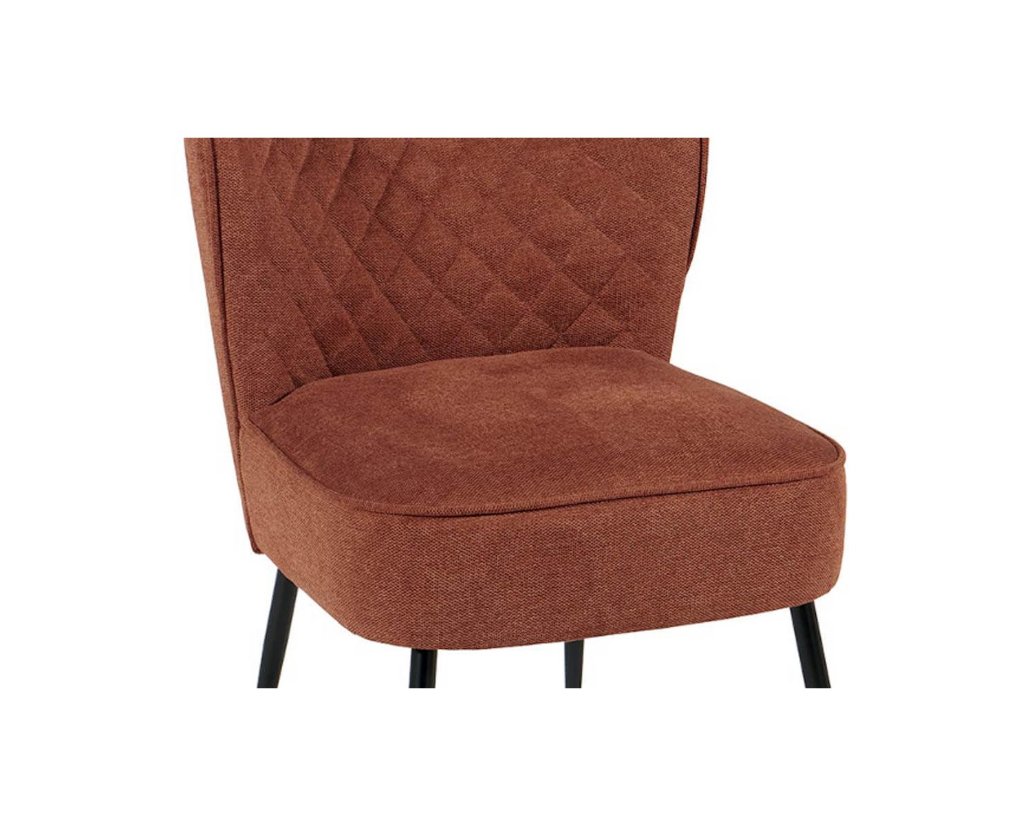 Set di 2 poltrone scandinave "Deka" Casita con gambe nere in tessuto color ruggine