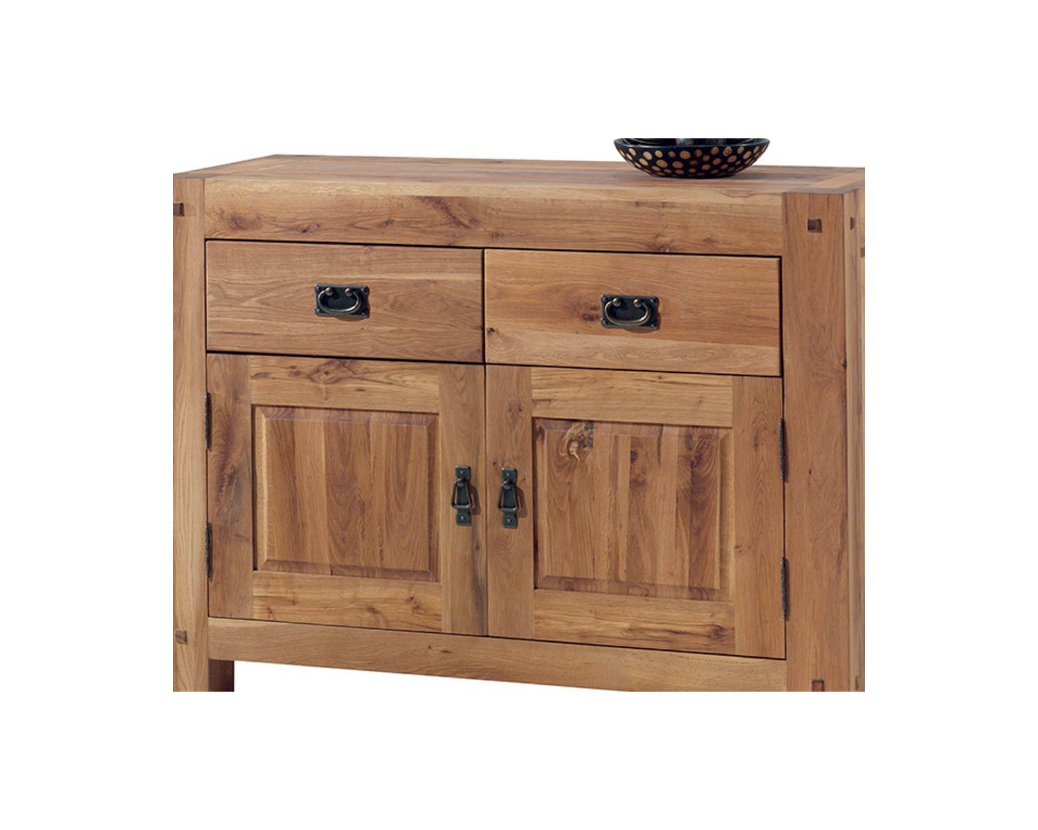 Credenza in rovere massiccio oliato e metallo della collezione "Lodge Casita