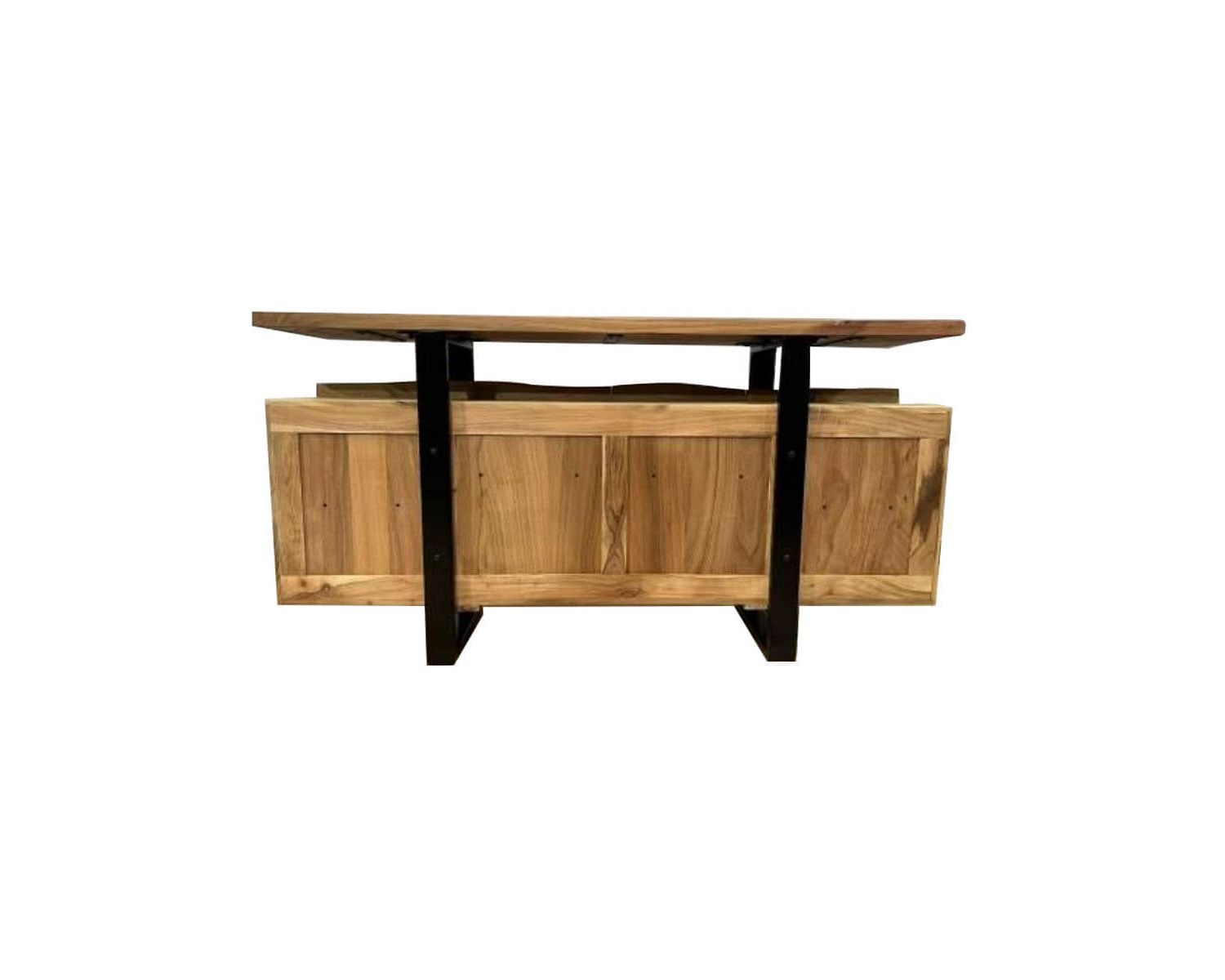 Credenza "Zen Black" con cassetti in legno massello naturale