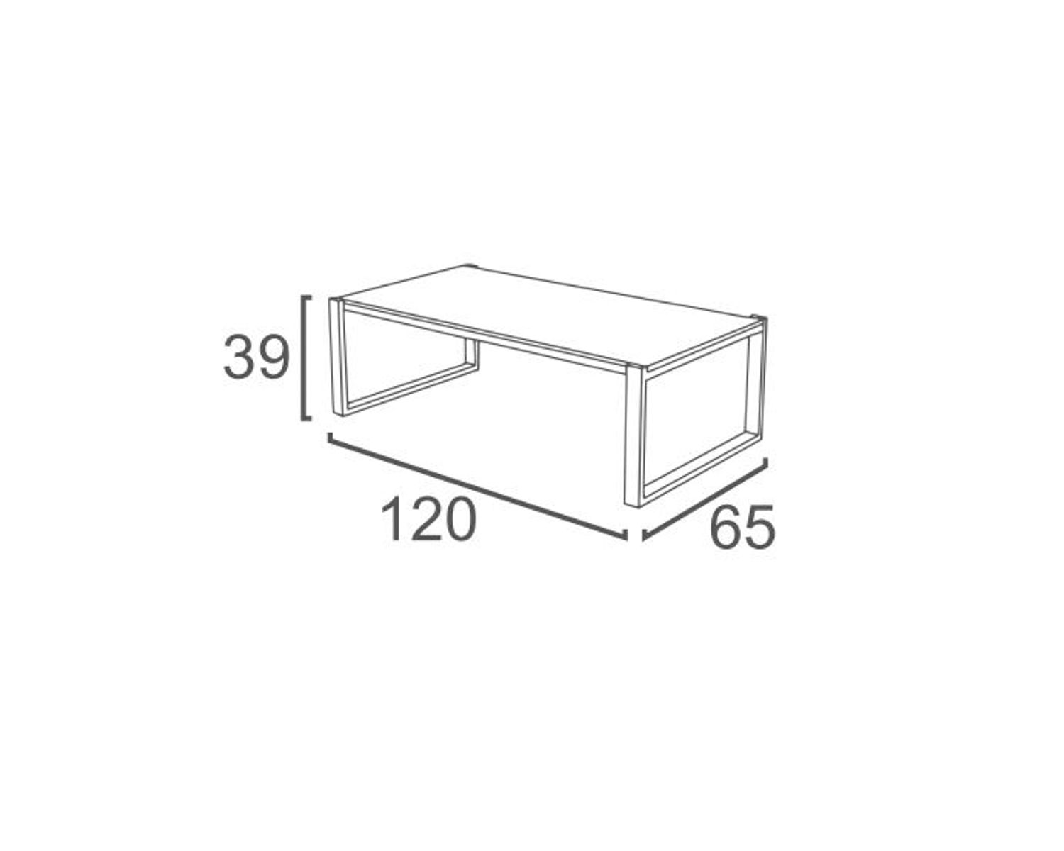 Tavolino da esterno "Bantayan Island" in ceramica e alluminio