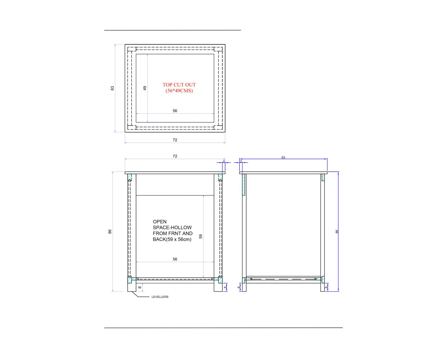 Mobile "Grand Chef" con piano in granito per forno e piano cottura