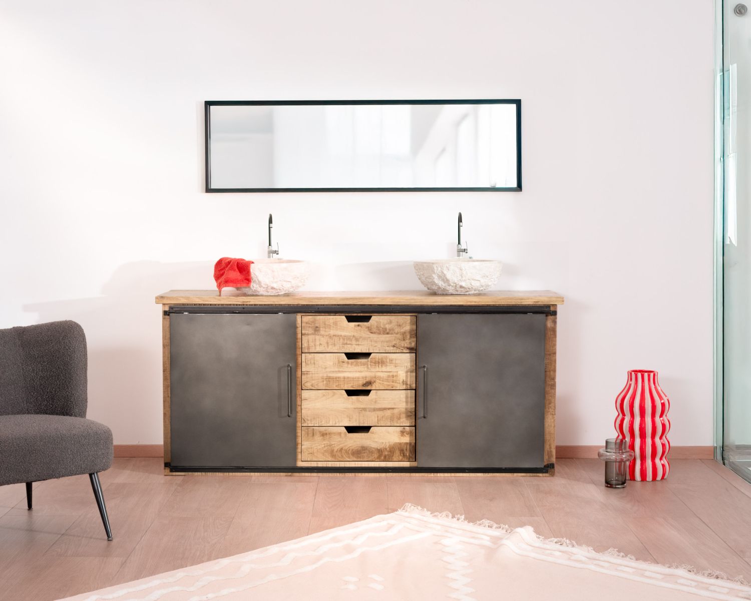  Mobili da bagno "Caractère" 180 cm 2 lavabi