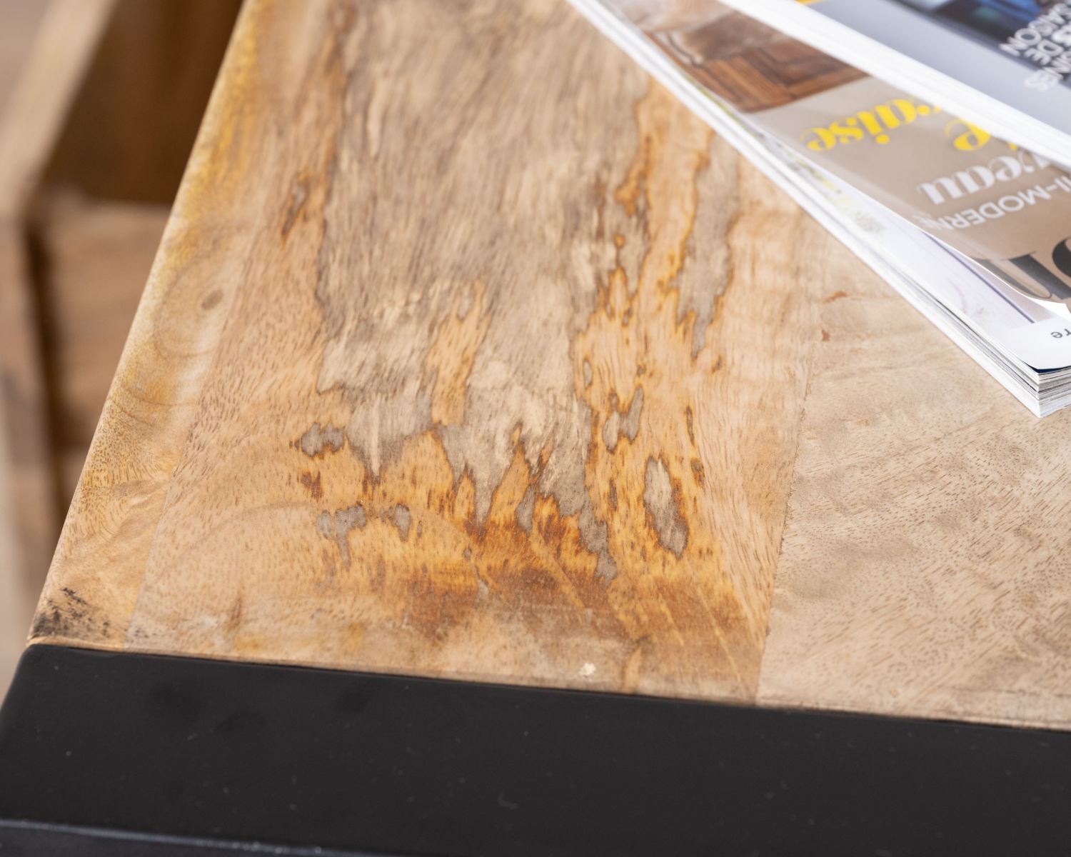 Porta TV industriale "Andy" in metallo e legno 150 cm