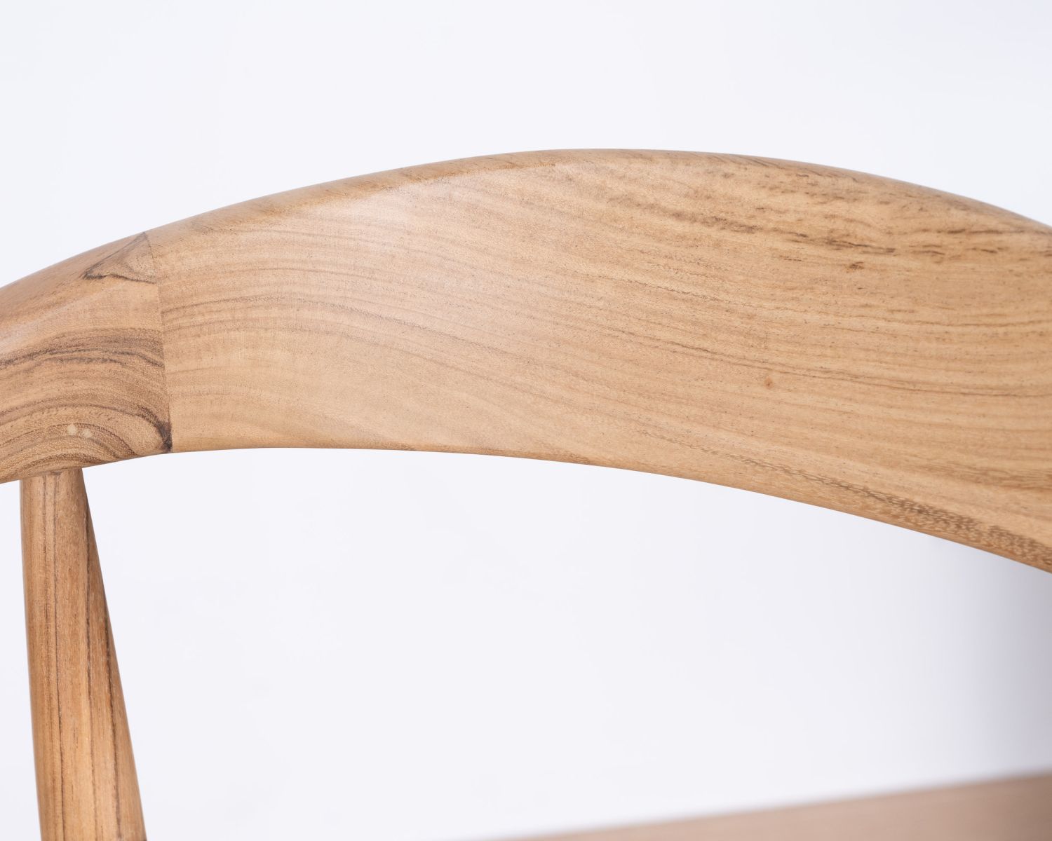 Sgabello da bar "Vogue" in acacia, design puro con schienale