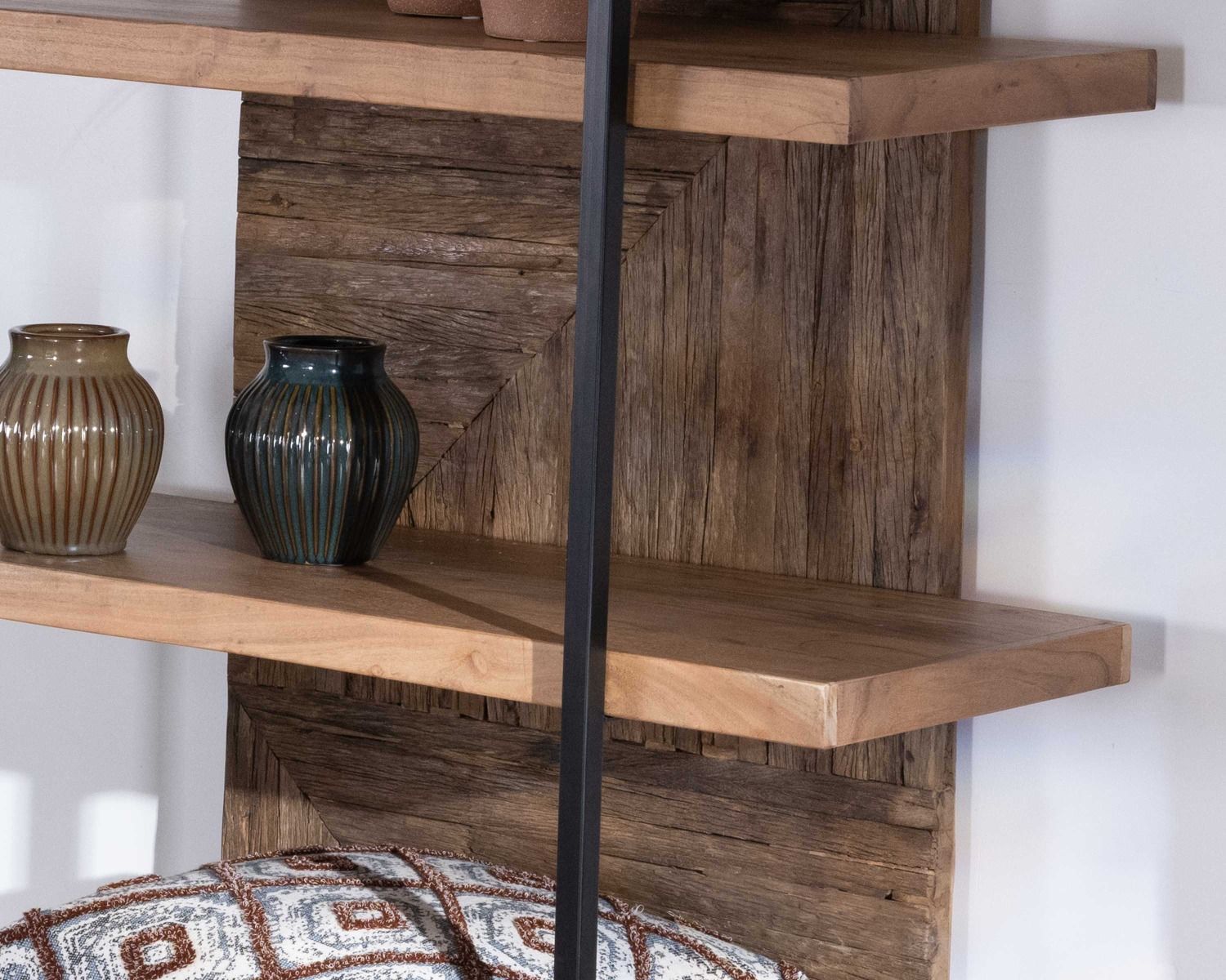 Libreria in acacia a 4 livelli in stile etnico "Geonidum