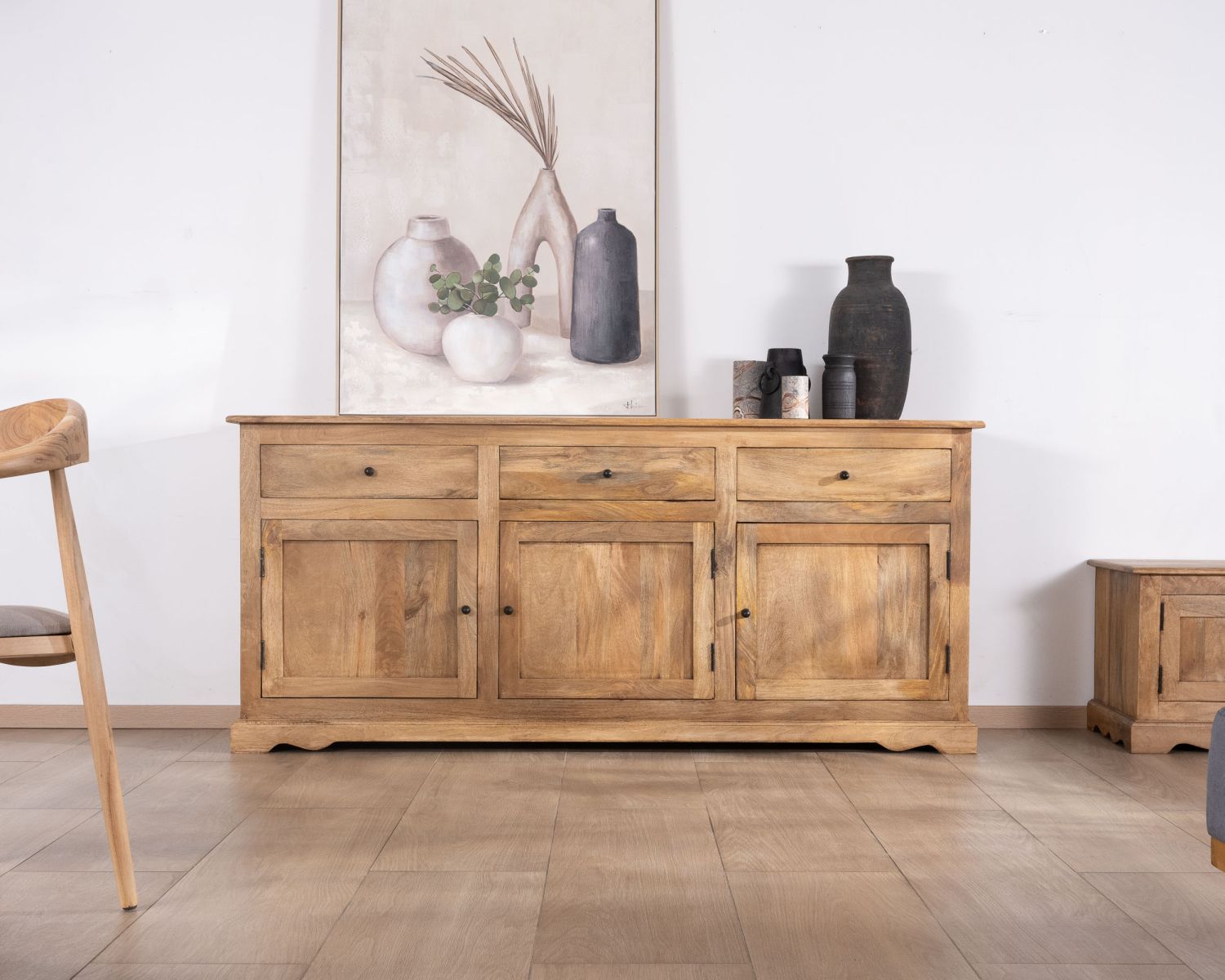Credenza "Sarah" in stile rustico 180 cm in legno di mango