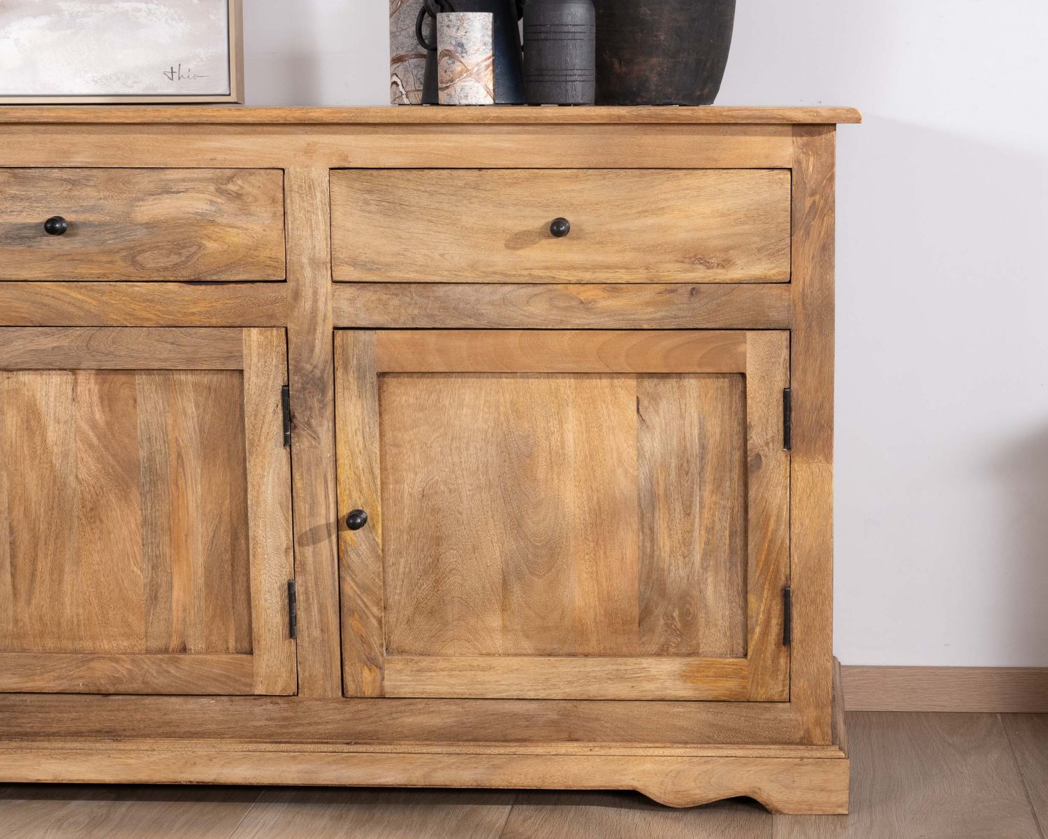 Credenza "Sarah" in stile rustico 180 cm in legno di mango