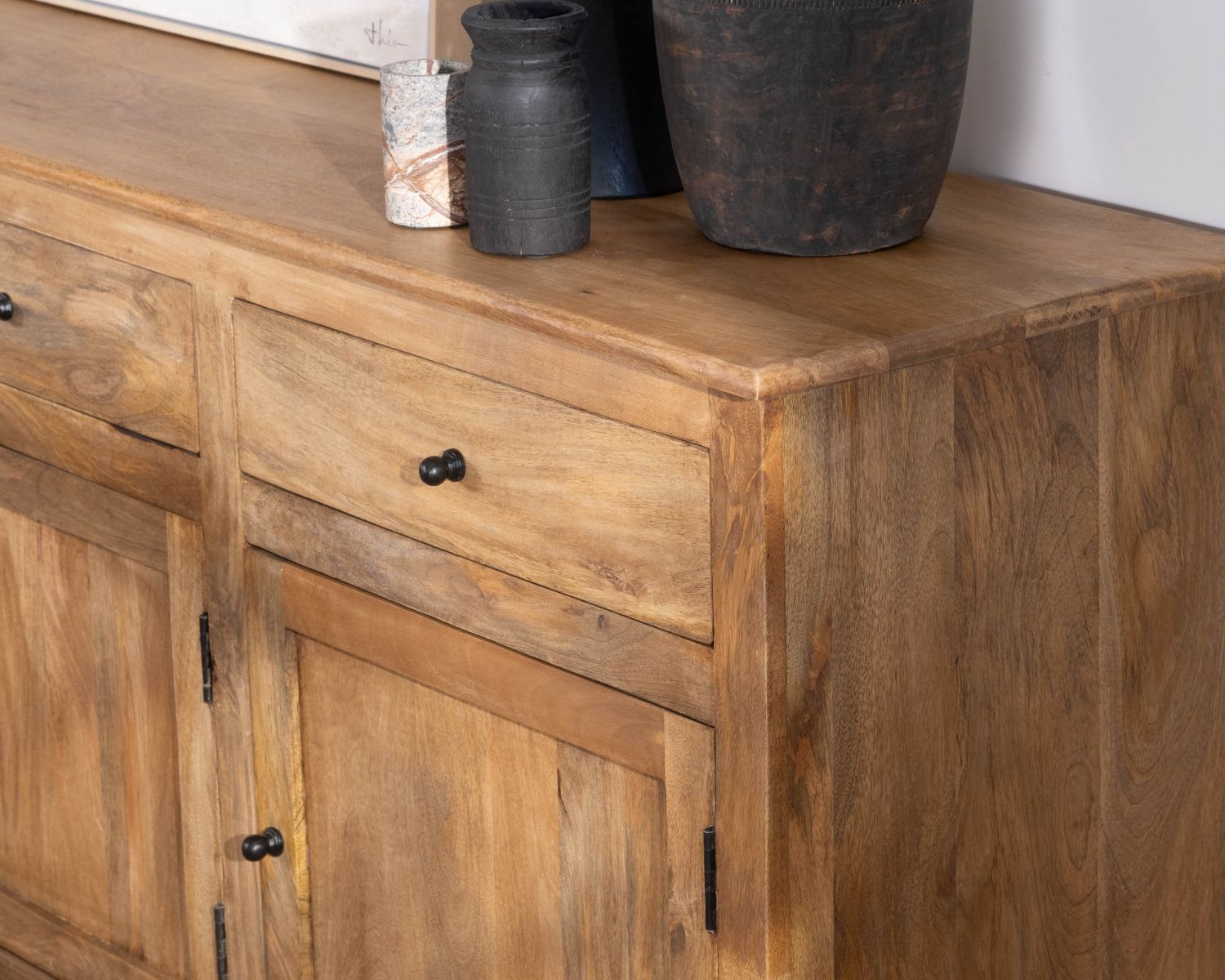 Credenza "Sarah" in stile rustico 180 cm in legno di mango