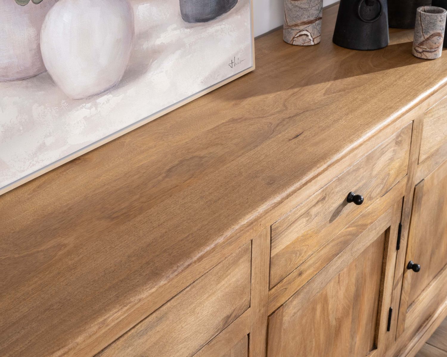 Credenza "Sarah" in stile rustico 180 cm in legno di mango