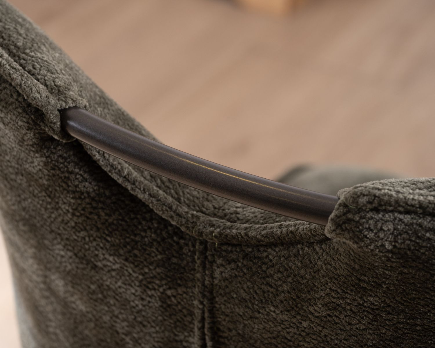 Set di 2 sedie in stile retrò "Biorg" in tessuto verde su base girevole in metallo