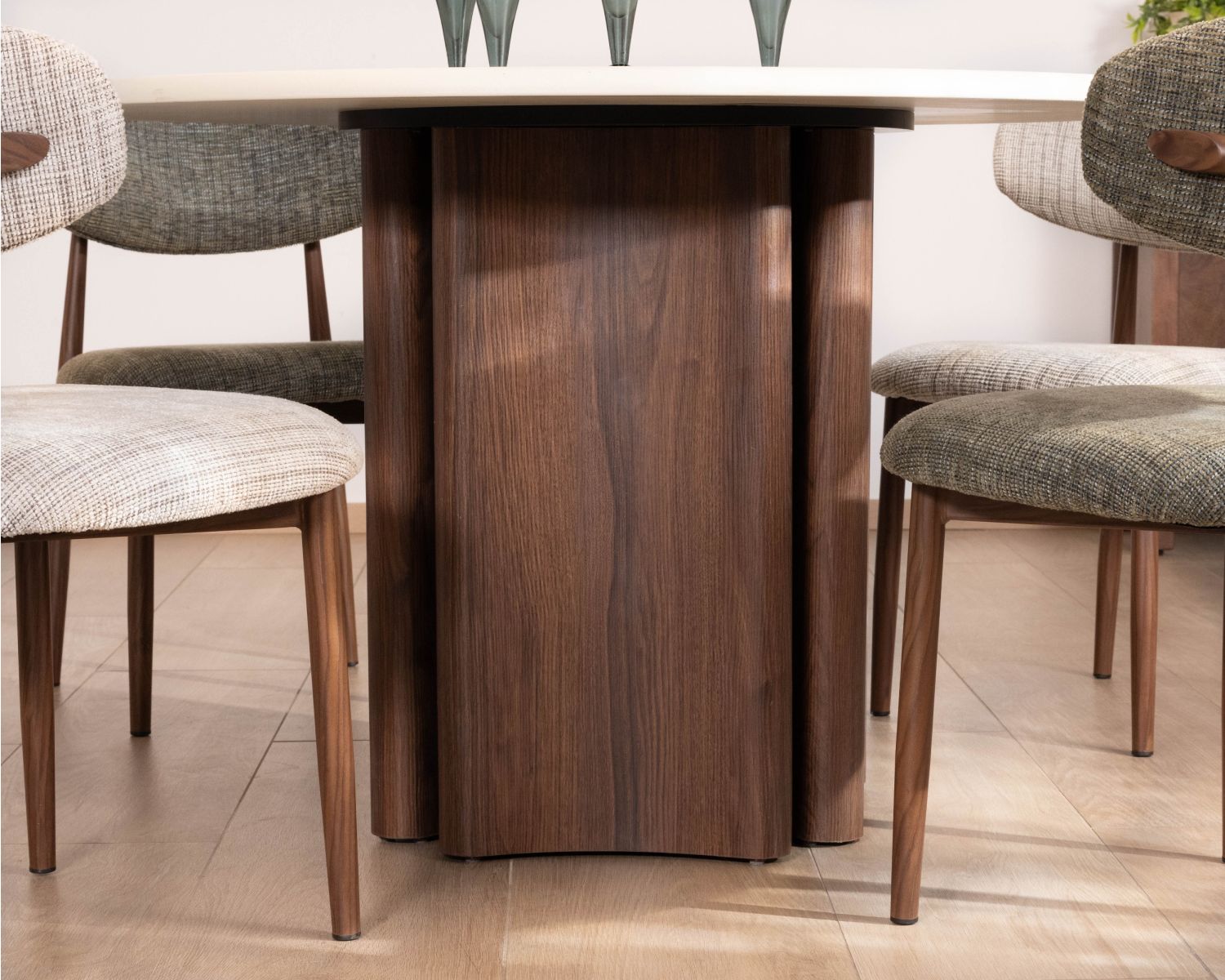 Tavolo da pranzo rotondo di design retrò "Arpège" 120 cm