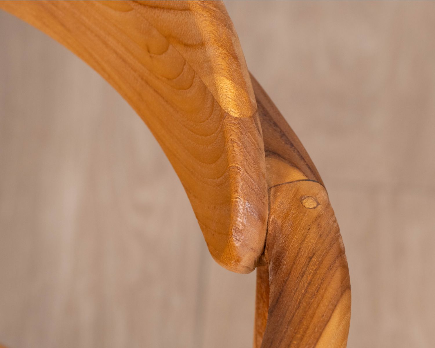 Set di 2 sedie da pranzo retrò in teak massiccio naturale “Rimina”