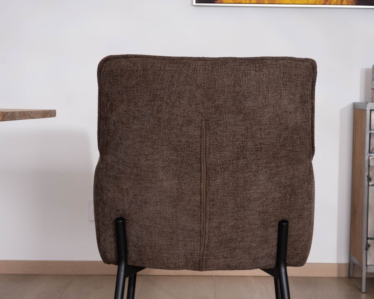 Set di 2 sedie da pranzo "Lokka" in bi-materiale cognac e marrone