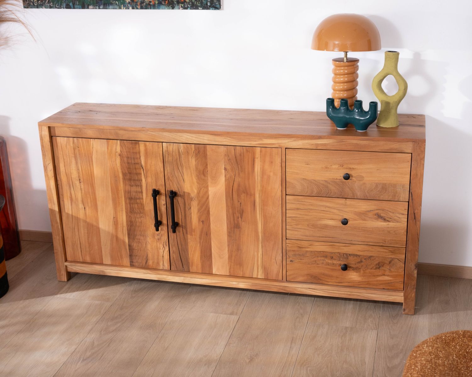 Credenza in stile casa di campagna da 170 cm in legno riciclato "Mokal"