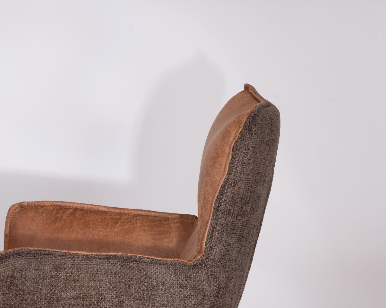 Set di 2 sedie da bar in stile retrò in bi-materiale "Lokka" color cognac e marrone